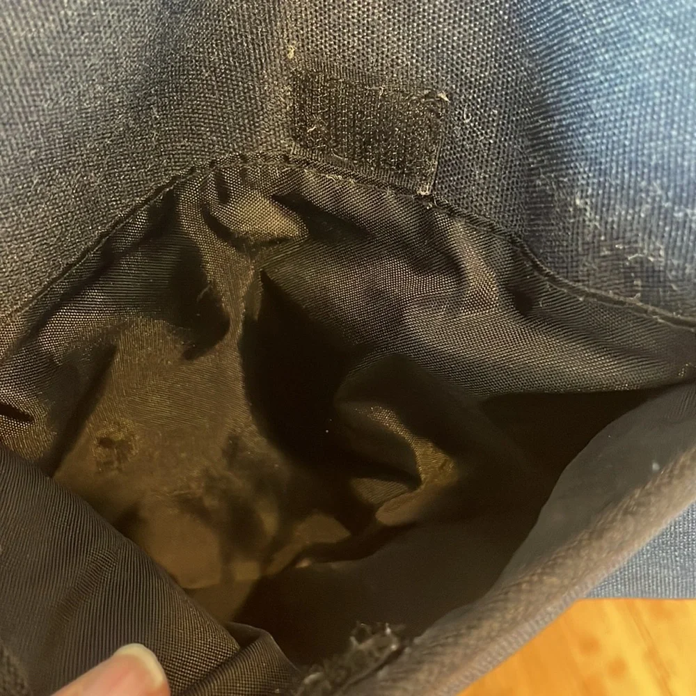 Eddie Bauer black canvas mesh travel lunch diaper camera bag